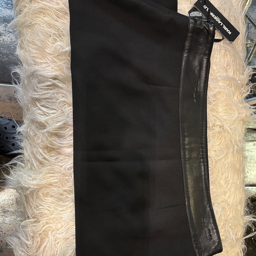 Karl Lagerfeld Black Pencil Skirt with Belt Detail - Picture 3 of 4